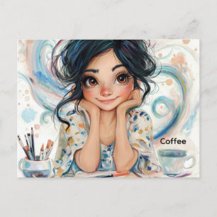 Cartão Postal Cartão-postal Café