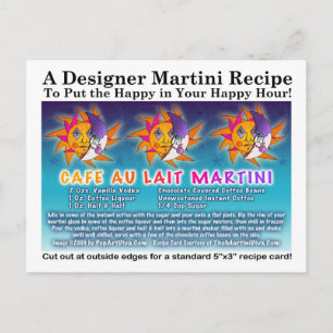 Cartão Postal Cartão-postal Cafe Au Lait Martini