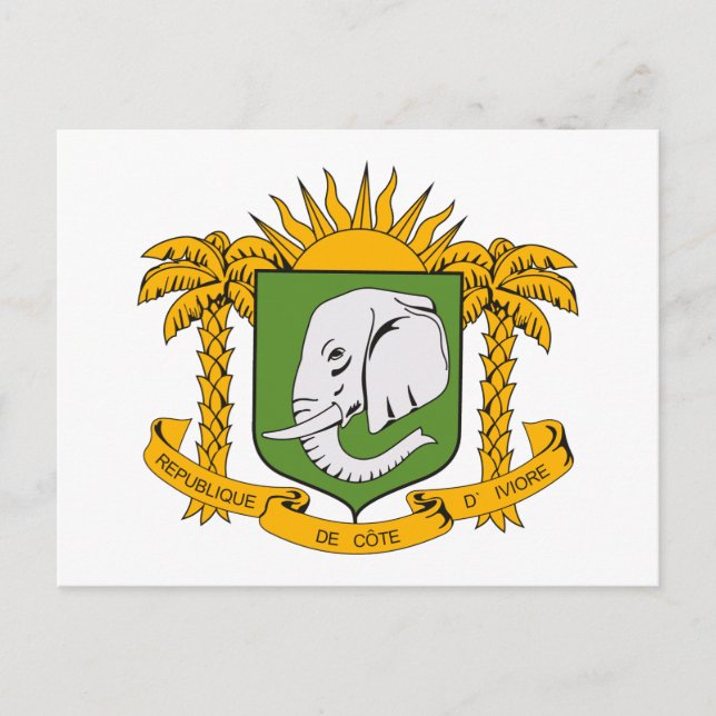 Cartão Postal Cartão-postal Casaco de Armas da Costa do Marfim (Frente)