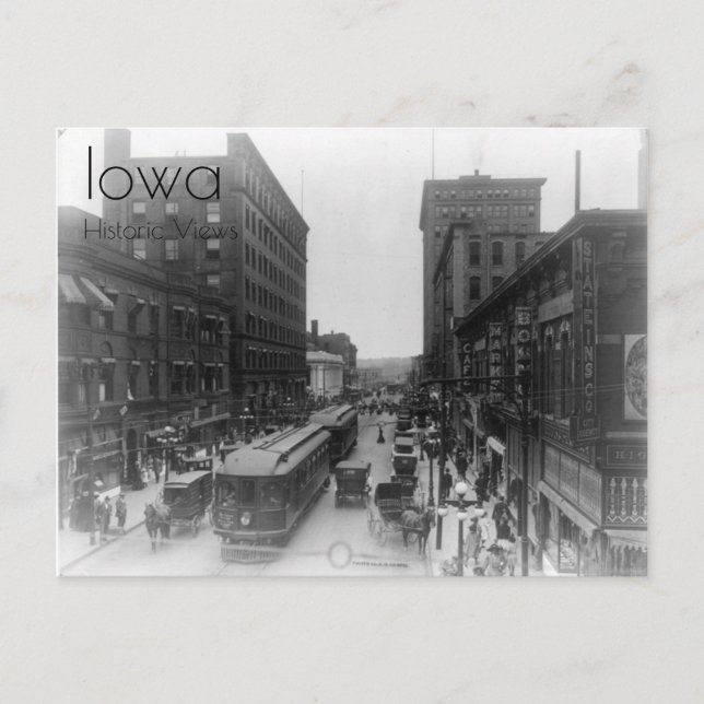 Cartão Postal Cartão-postal Centro Des Moines 1910 (Frente)