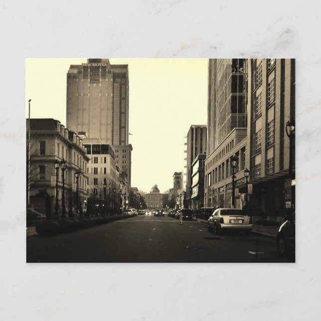 Cartão Postal Cartão-postal Centro Raleigh (Frente)