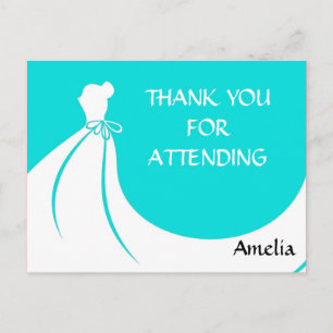 Cartão Postal Cartão-postal chá de panela Obrigado