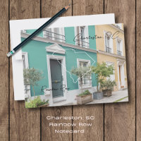Cartão-postal Charleston Rainbow Row Carolina do S