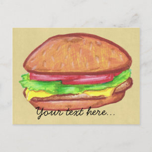 Cartão Postal Cartão-postal Cheeseburger