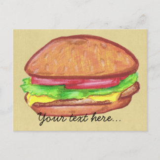 Cartão Postal Cartão-postal Cheeseburger
