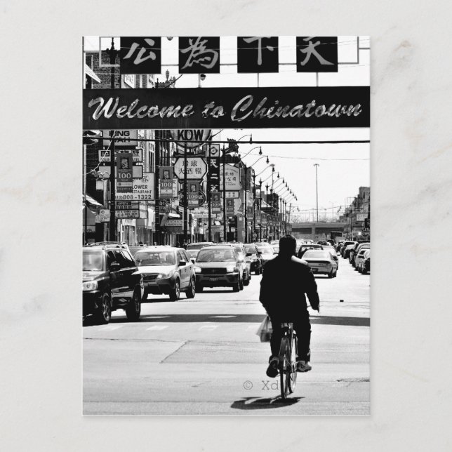 Cartão Postal Cartão-postal Chinatown de Chicago (Frente)