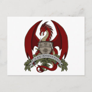 Cartão Postal Cartão-postal Clan Stonefire Crest (Dragão Verme