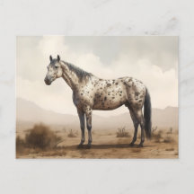 Cartão-postal clássico de cavalos Appaloosa americ