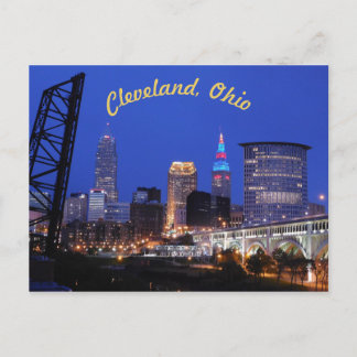 Cartão Postal Cartão-postal Cleveland, OH West Side Skyline (Cur