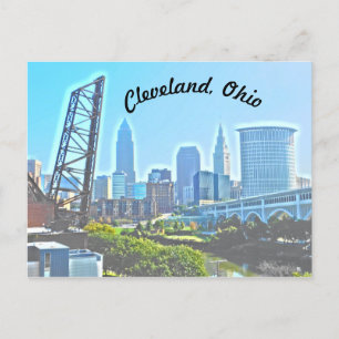 Cartão Postal Cartão-postal Cleveland, Ohio Blue Riverview