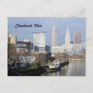 Cartão Postal Cartão-postal Cleveland, Ohio River View