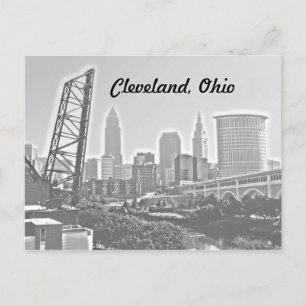 Cartão Postal Cartão-postal Cleveland, Ohio Riverview BW
