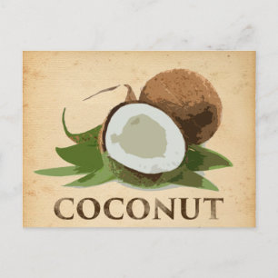 Cartão Postal Cartão-postal Coconut