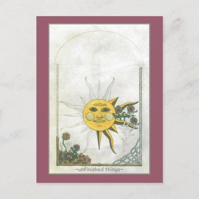 Cartão Postal Cartão-postal Coisas Não Concluídas (Frente)