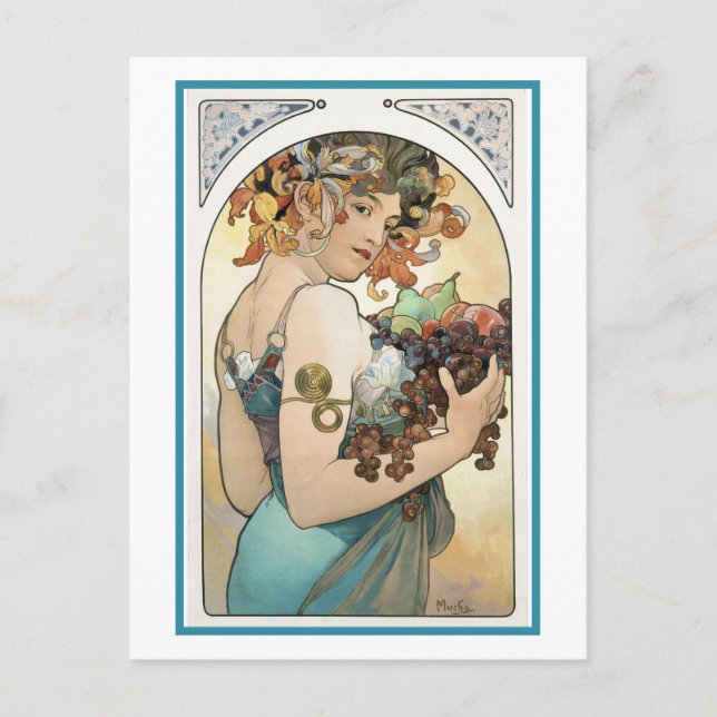 Cartão Postal Cartão-postal - Colheita de Frutas (Frente)