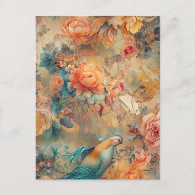 Cartão Postal Cartão-postal Colorido de Aves (Frente)