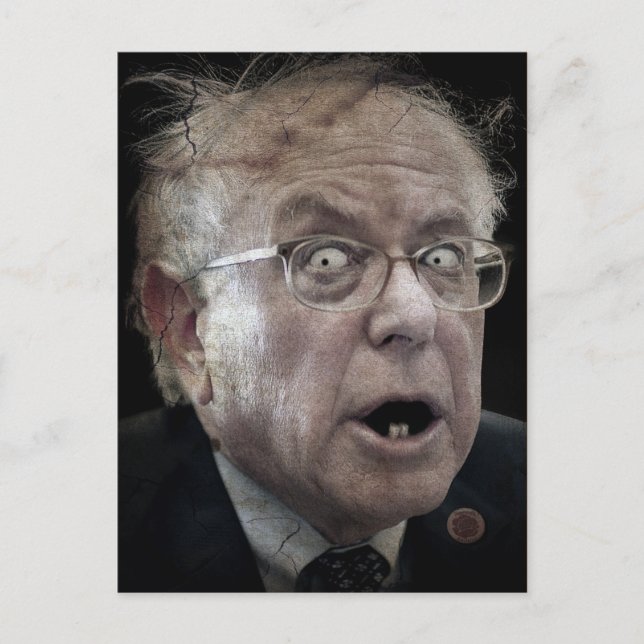 Cartão Postal Cartão-postal com a Creepy Bernie Sanders (Frente)