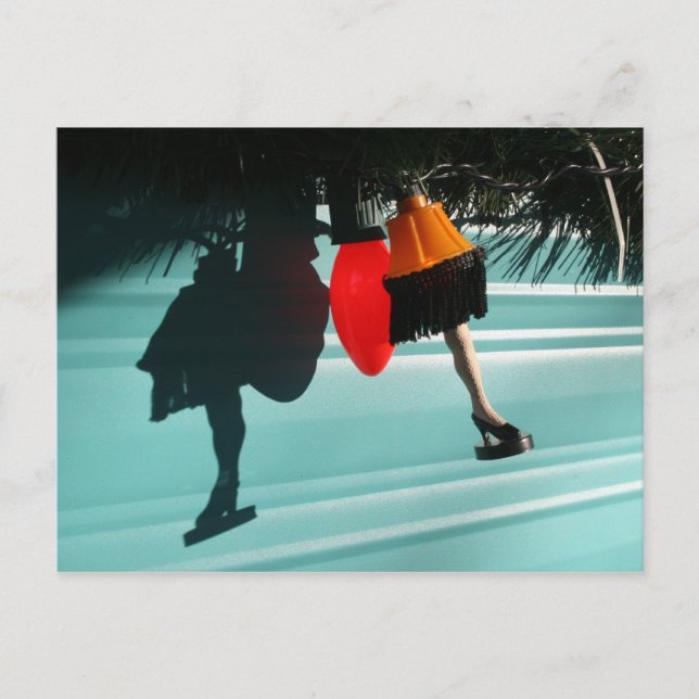 Cartão Postal Cartão-postal com a perna de um mentiroso (Frente)