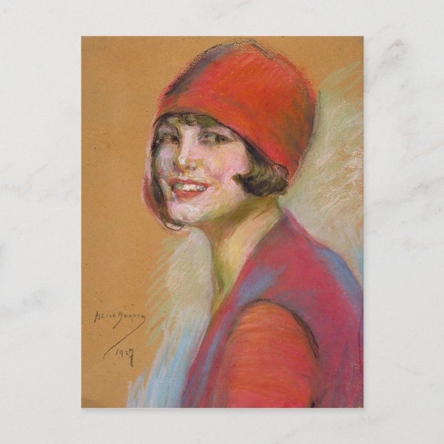 Cartão Postal Cartão-postal com a pintura Alice Pike Barney (Frente)