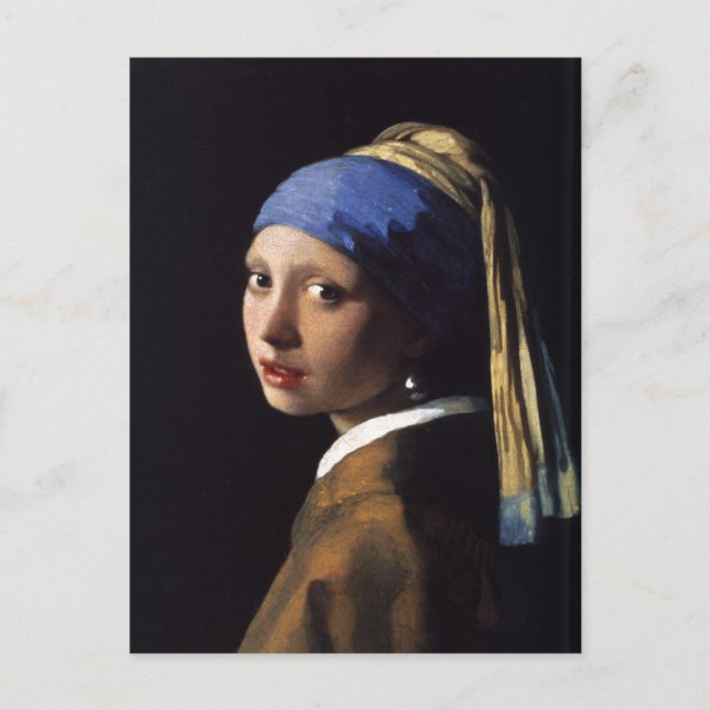 Cartão Postal Cartão-postal com a pintura de Johannes Vermeer (Frente)