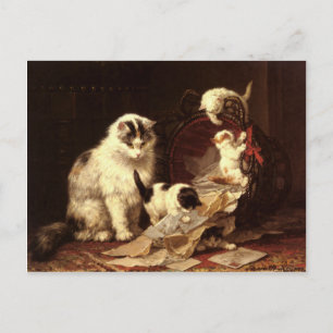 Cartão Postal Cartão-postal com a pintura Henriette Ronner-Knip