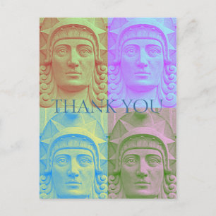 Cartão Postal Cartão-postal com a Pop de Arte Pastel Deco Stone