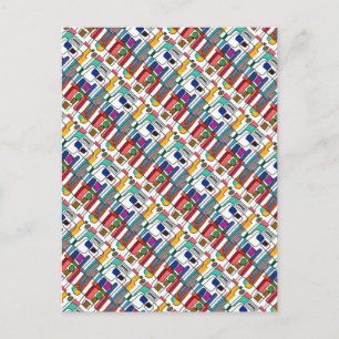 Cartão Postal Cartão-postal com Abstrato de Imagem Cortada do "