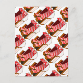 Cartão Postal Cartão-postal com as cadeiras Red & White Beach