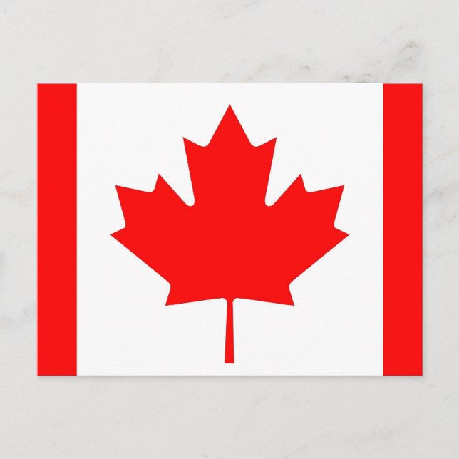 Cartão Postal Cartão-postal com bandeira do Canadá (Frente)