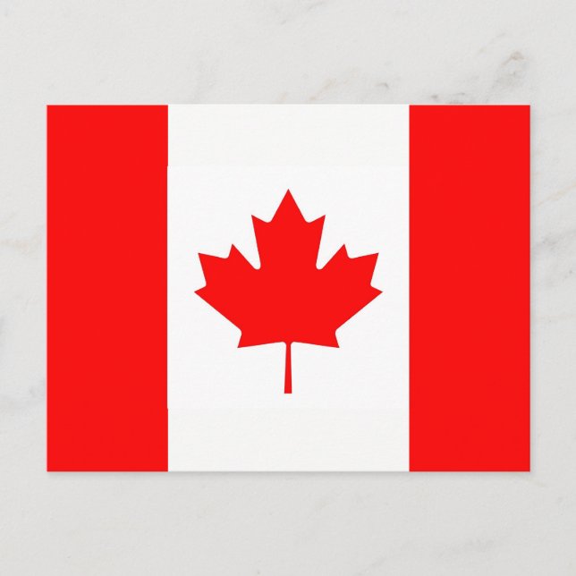 Cartão Postal Cartão-postal com bandeira do Canadá (Frente)