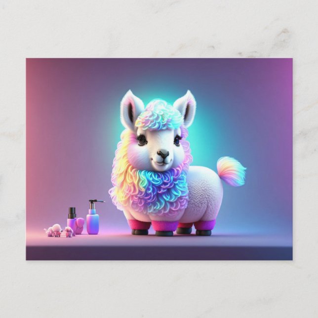 Cartão Postal Cartão-postal com bebê, fofo, lama de desenho anim (Frente)