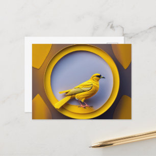 Cartão Postal Cartão-postal com Blackbird de cabeça amarela