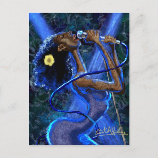 Cartão Postal Cartão-postal com Blues em Rhapsody (Frente)