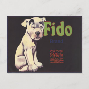 Cartão Postal Cartão-postal com Cachorro Cortado na Impressão