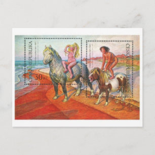 Cartão Postal Cartão-postal com carimbo gravado na Vintage