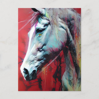 Cartão Postal Cartão-postal com Cavalo-Tinta