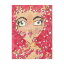 Cartão-postal com chama