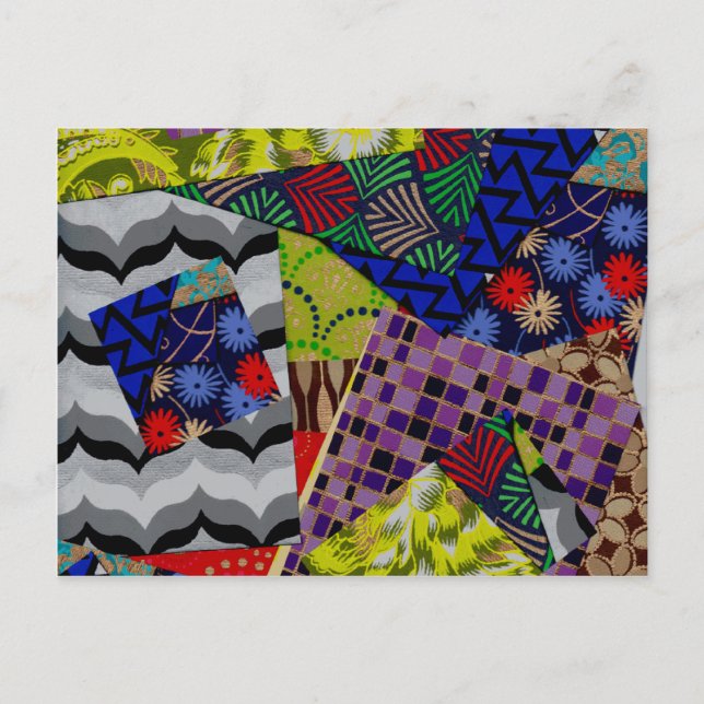 Cartão Postal Cartão-postal com Colagem Colorida (Frente)