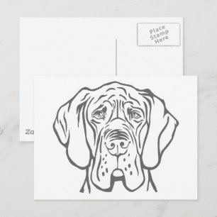 Cartão Postal Cartão-postal com desenho de Dane Head