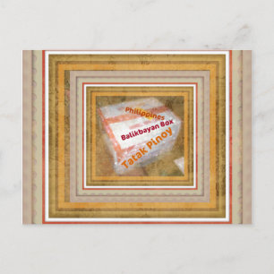 Cartão Postal Cartão-postal com Design da Caixa Balikbayan nas F