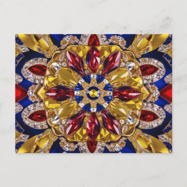 Cartão Postal Cartão-postal com Design de cores Colômbia (Frente)