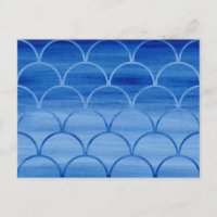 Cartão-postal com Escala de Cores de Água Azul Pru