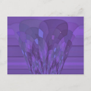 Cartão Postal Cartão-postal com estilo de Deco de Arte Roxo