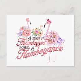 Cartão Postal Cartão-postal com flamingos inflamáveis