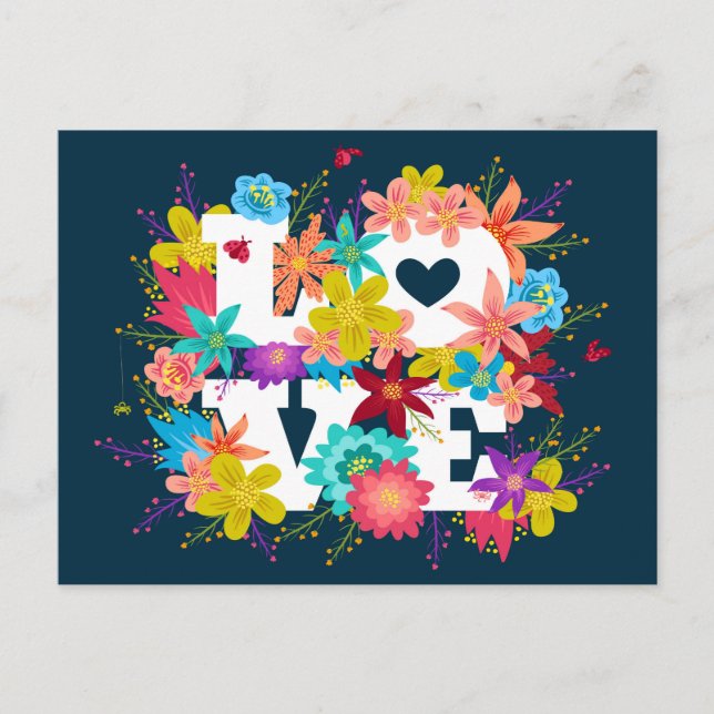 Cartão Postal Cartão-postal com flores e joias (Frente)