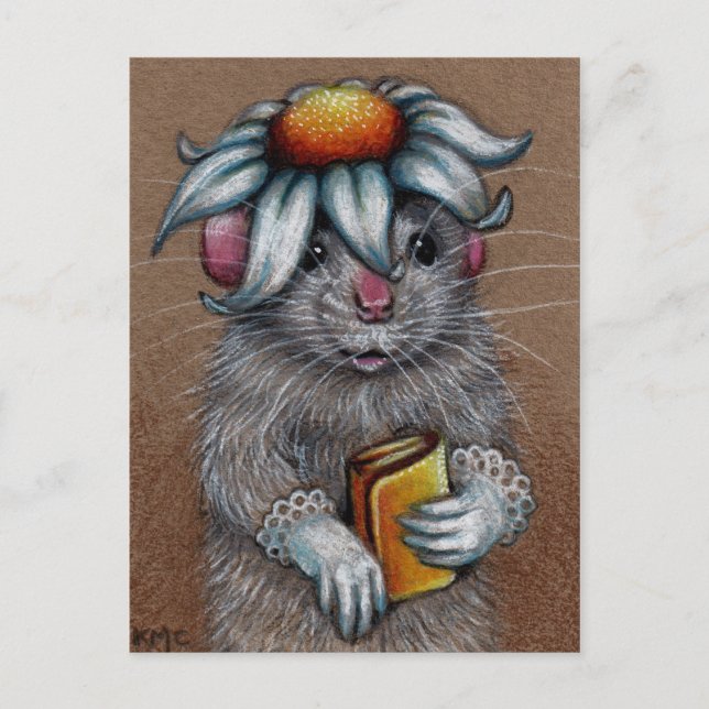 Cartão Postal Cartão-postal com luvas e chapéu de margarida (Frente)