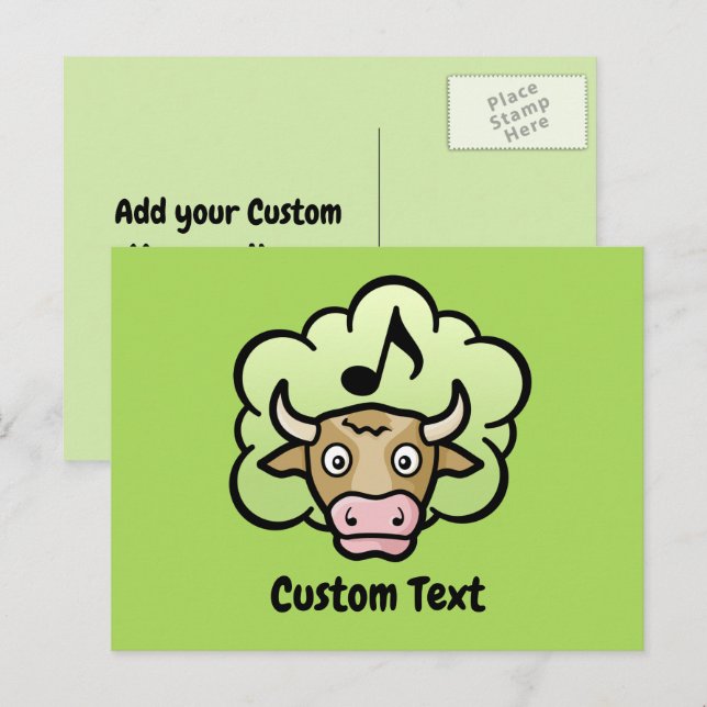 Cartão Postal Cartão-postal com Metano de Vaca (Frente/Verso)