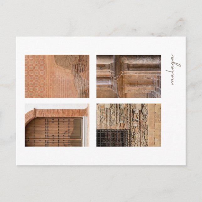 Cartão Postal Cartão-postal com mira de Málaga na Espanha (Frente)