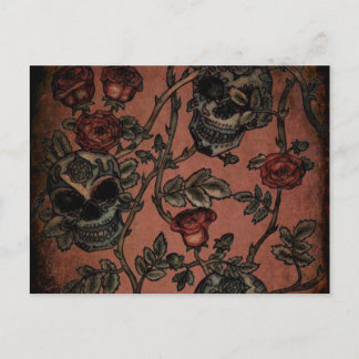 Cartão Postal Cartão-postal com peles e Rosas de açúcar com pena