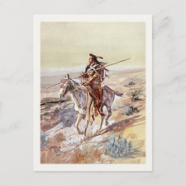 Cartão Postal Cartão-Postal Com Pintura Da América Nativa (Frente)